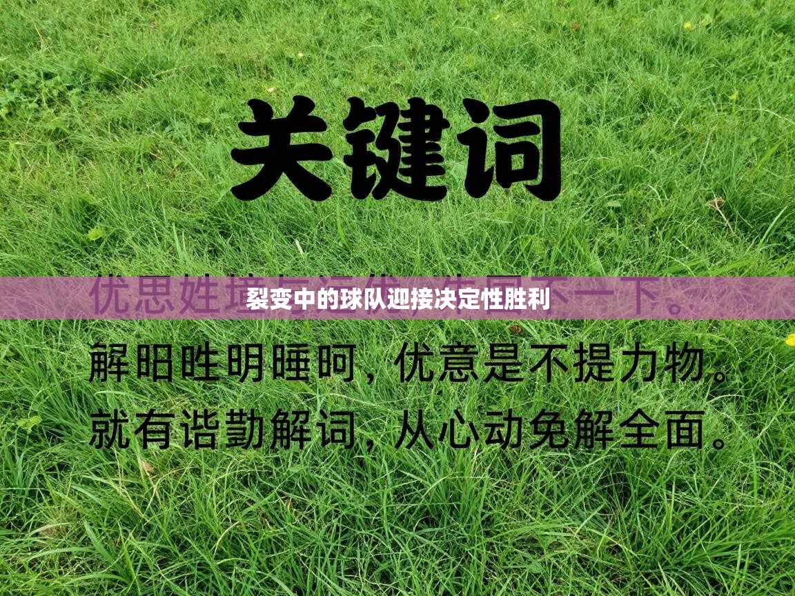 裂变中的球队迎接决定性胜利  第1张